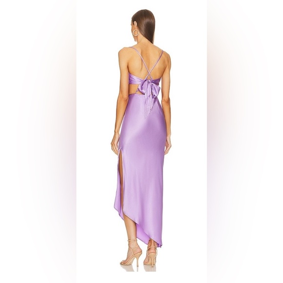 Michael Costello x REVOLVE Cassie Midi Dress in Purple - Picture 3 of 15